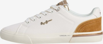 Baskets basses 'Kenton Campus' Pepe Jeans en blanc : devant