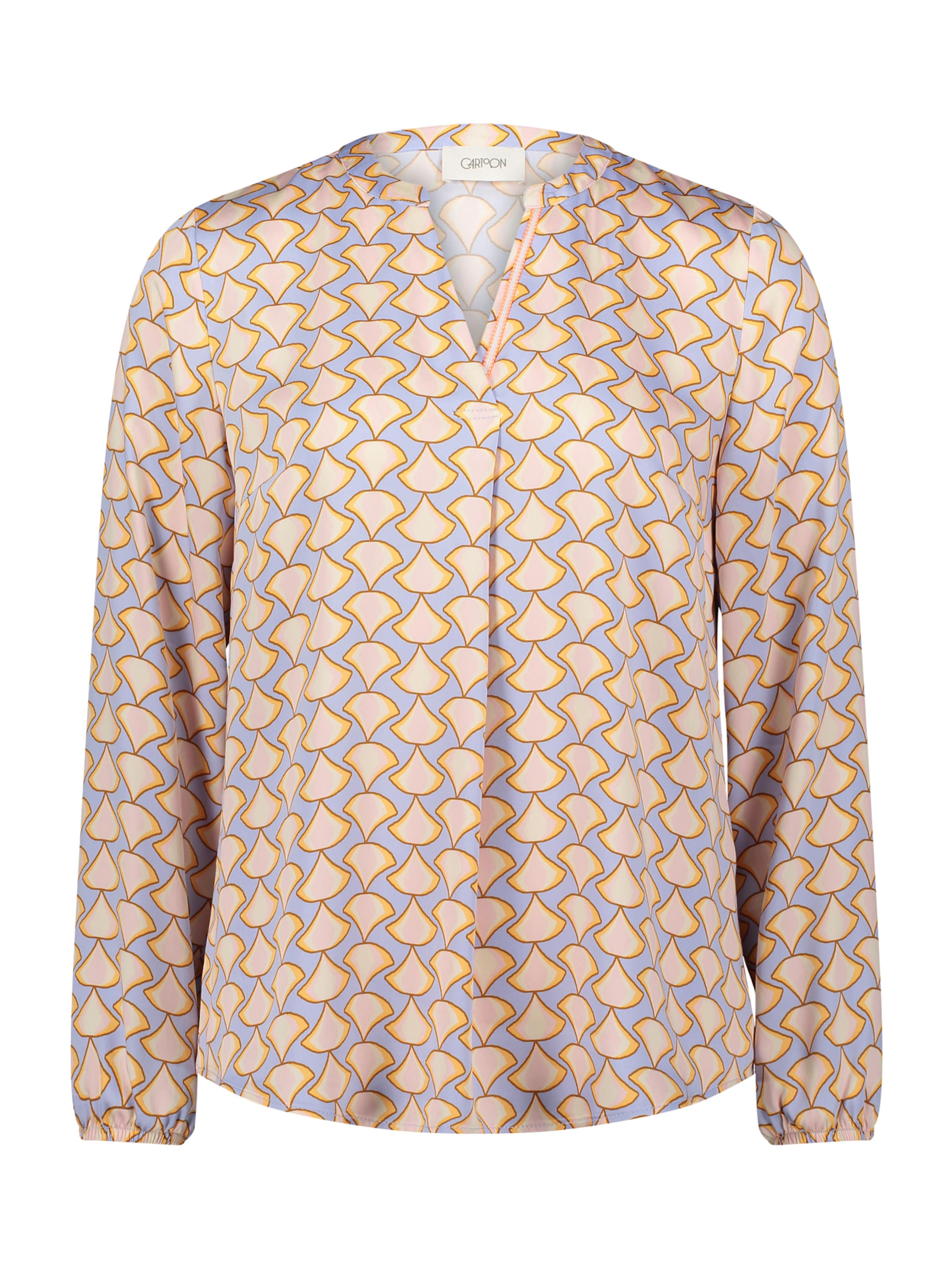 Cartoon Bluse in Blau: Vorderseite