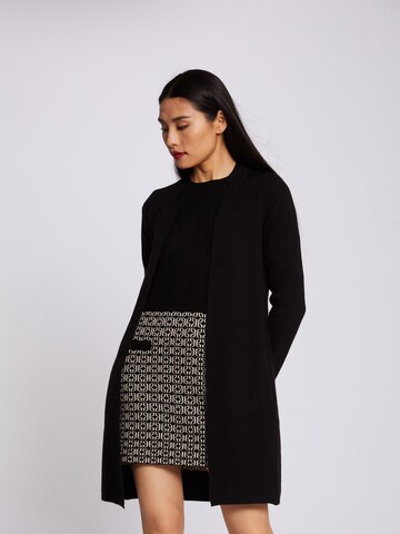 Morgan Knit Cardigan in Black: front