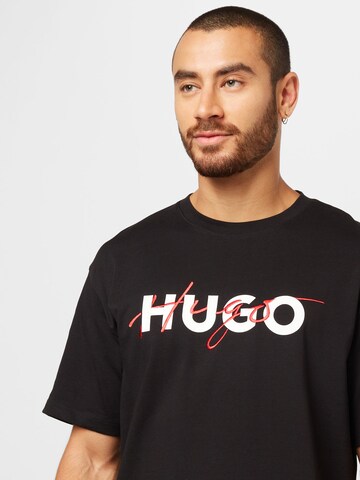 HUGO T-Shirt 'Dakaishi' in Schwarz