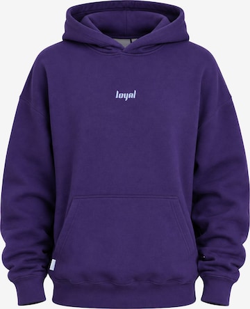 Loyal Athletics by Kontra K Unisex Hoodie "Classic Logo" in Loose Fit in Lila: Vorderseite