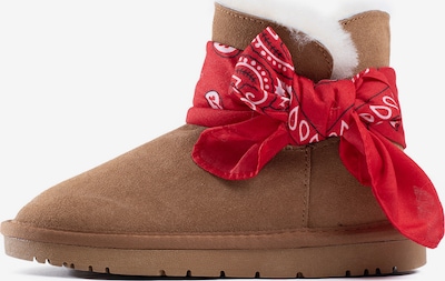 Gooce Snow Boots in Brown / Red / White, Item view