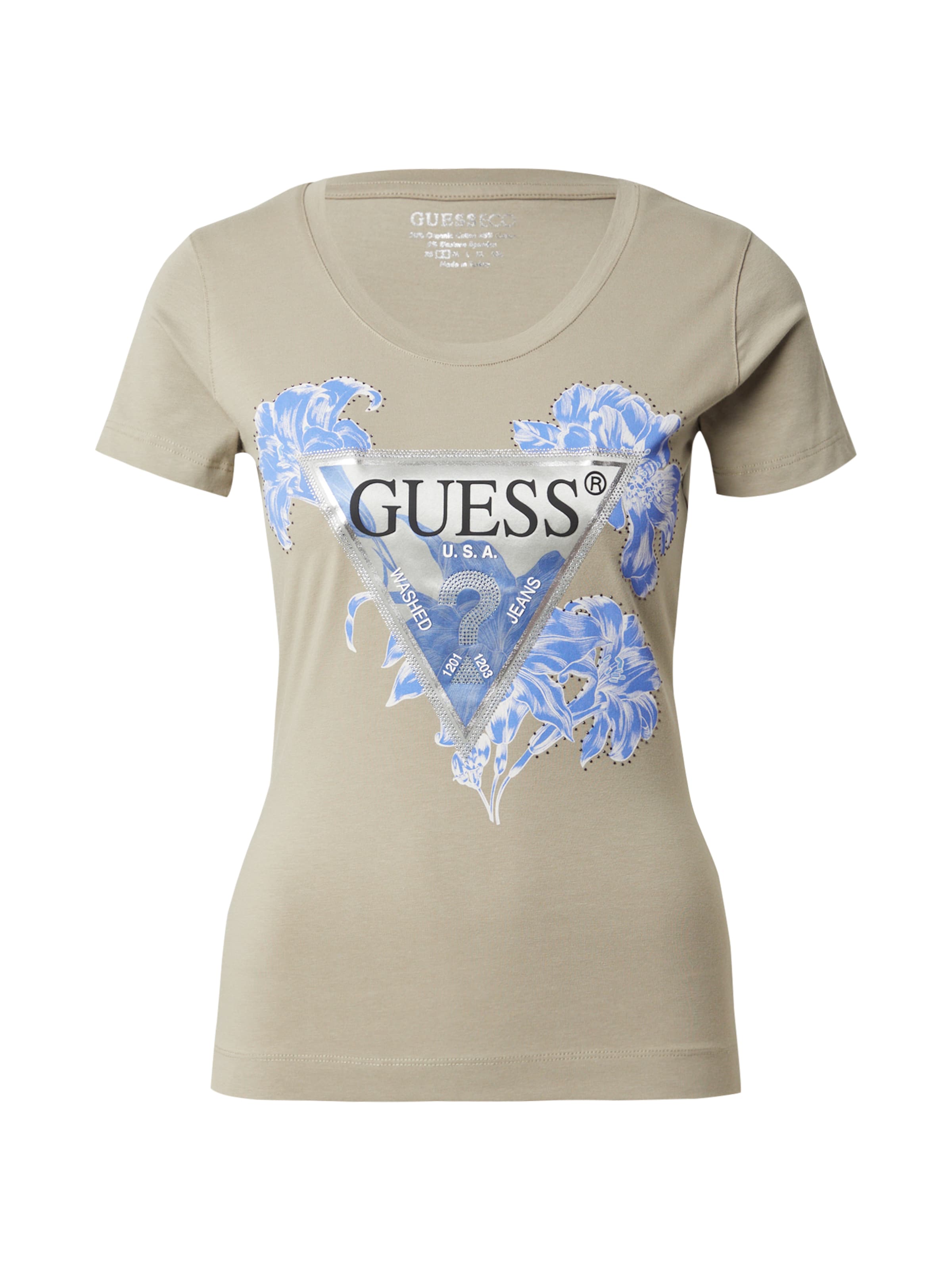 Tricou de la GUESS pe verde: față
