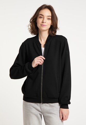 MYMO Zip-Up Hoodie in Black: front