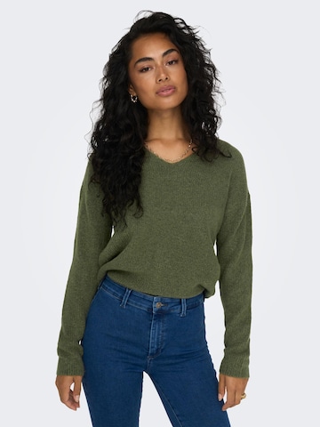 ONLY Sweter 'CAMILLA' w kolorze zielony: przód
