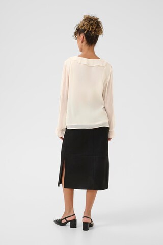 Chemisier 'CRFlake' Cream en blanc