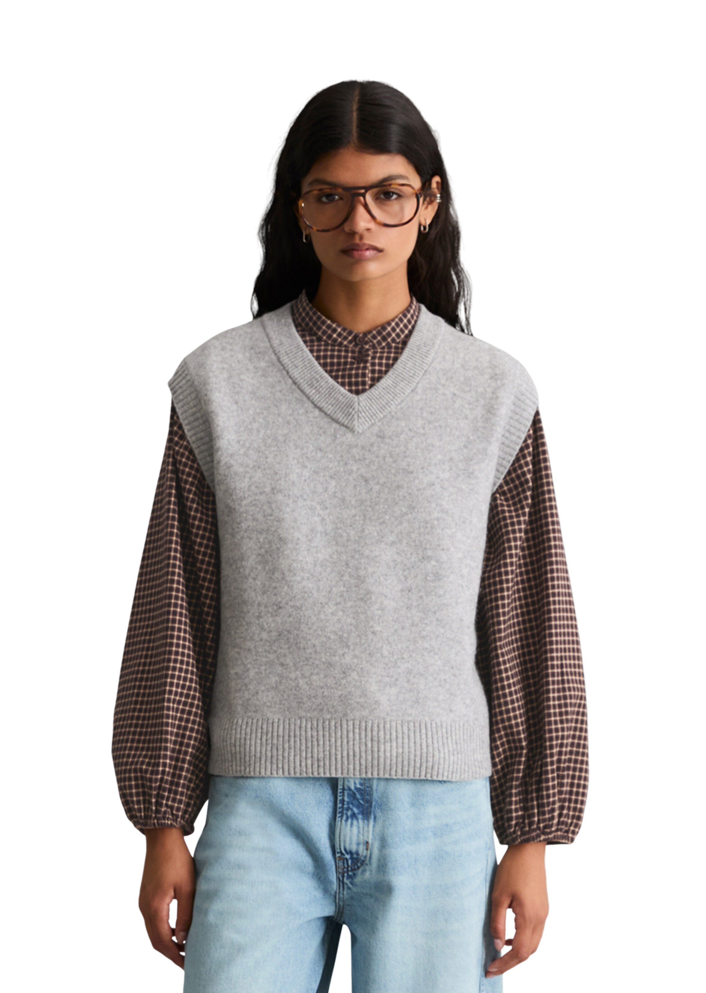 Marc O'Polo DENIM Sweater in Grey: front