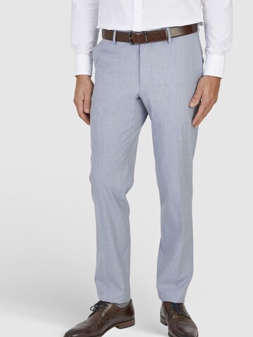 HECHTER PARIS Slim fit Pleated Pants in Blue: front