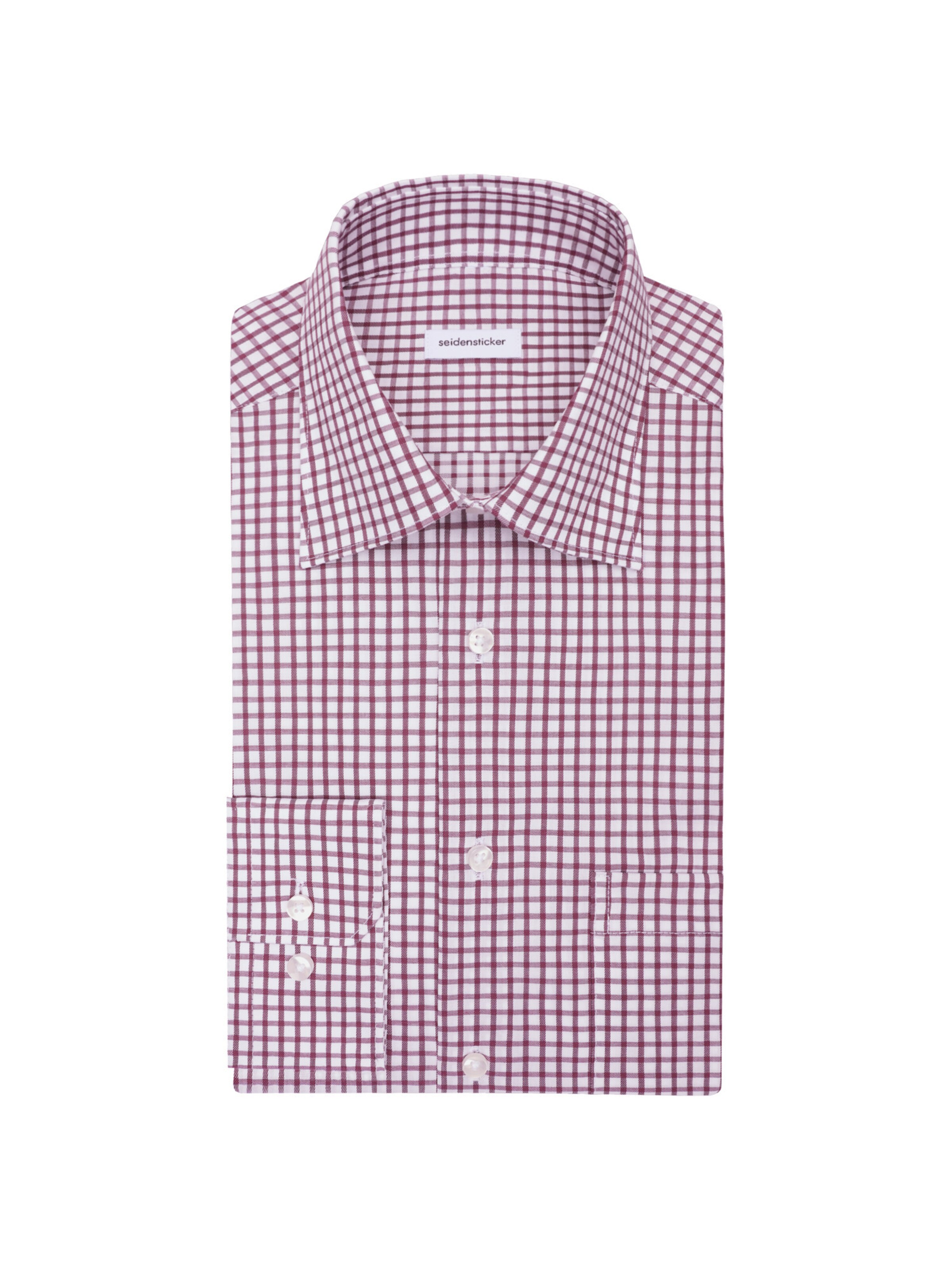 SEIDENSTICKER Regular Fit Businesshemd ' Schwarze Rose ' in Lila