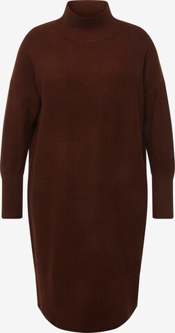 Ulla Popken Knitted dress in Brown: front