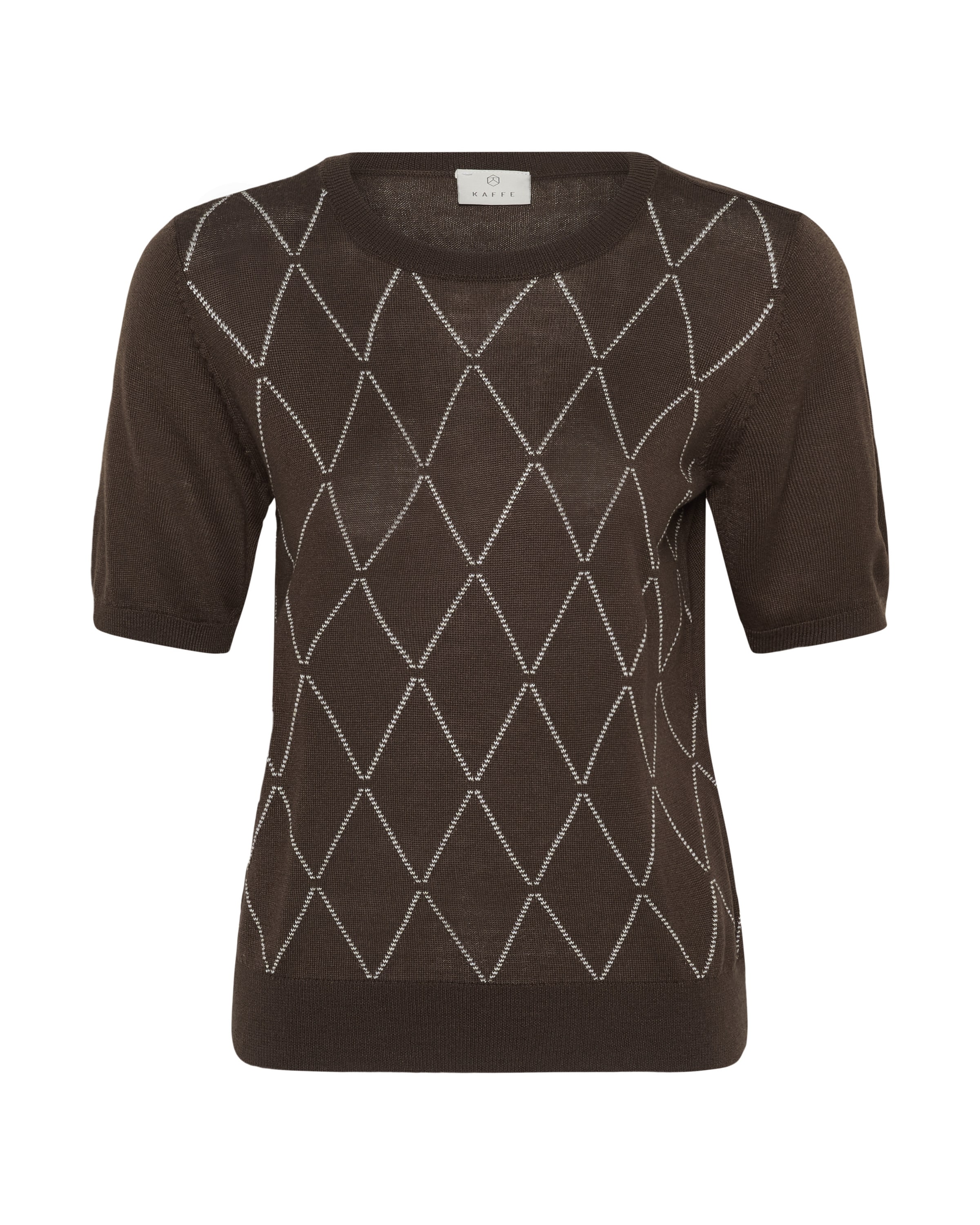 Pull-over 'KAnora Harlequin' Kaffe en marron : devant