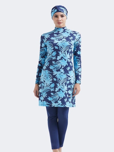 C&City Hijab Badeanzug in L in hellblau / dunkelblau, Produktansicht