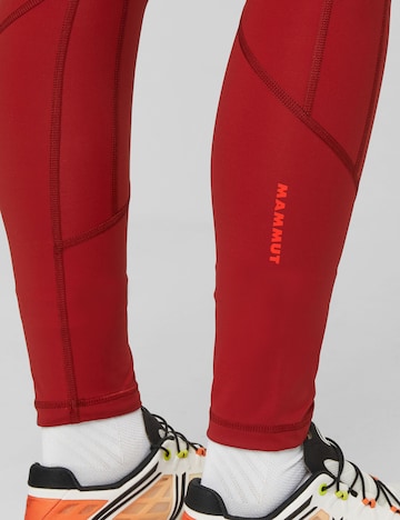 MAMMUT Skinny Workout Pants 'Massone' in Red