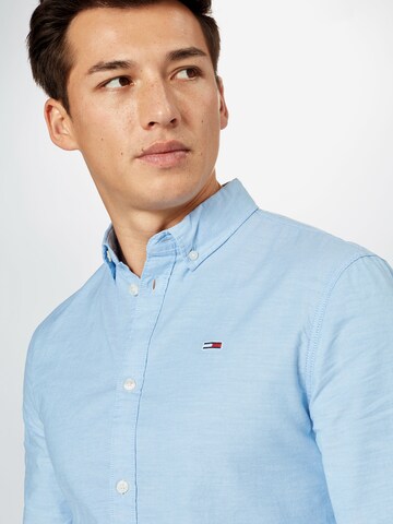 Tommy Jeans Slim fit Overhemd in Blauw