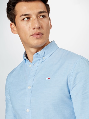 Tommy Jeans Slim fit Overhemd in Blauw