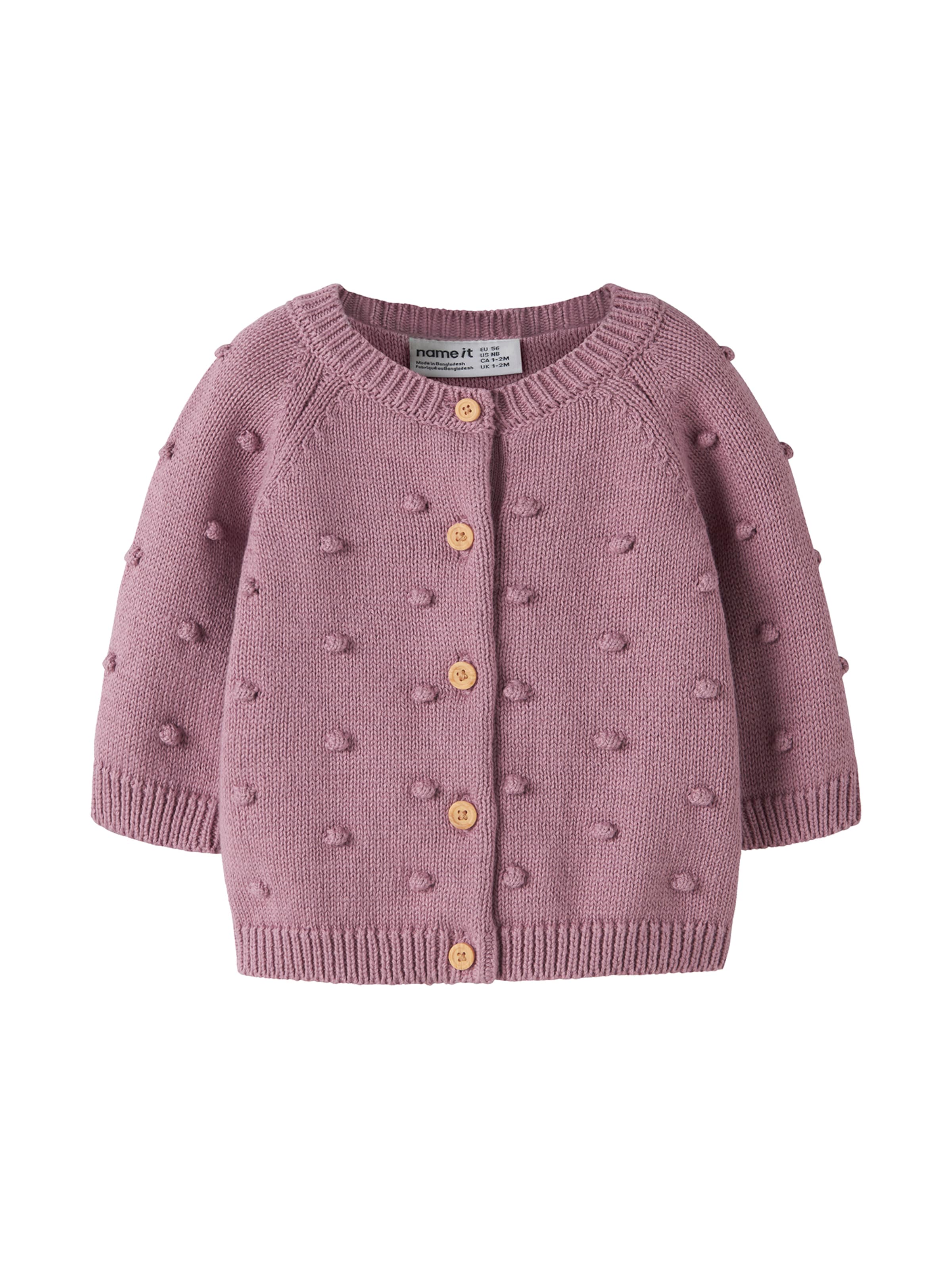 NAME IT Strickjacke 'NBFNASHA' in Lila: Vorderseite