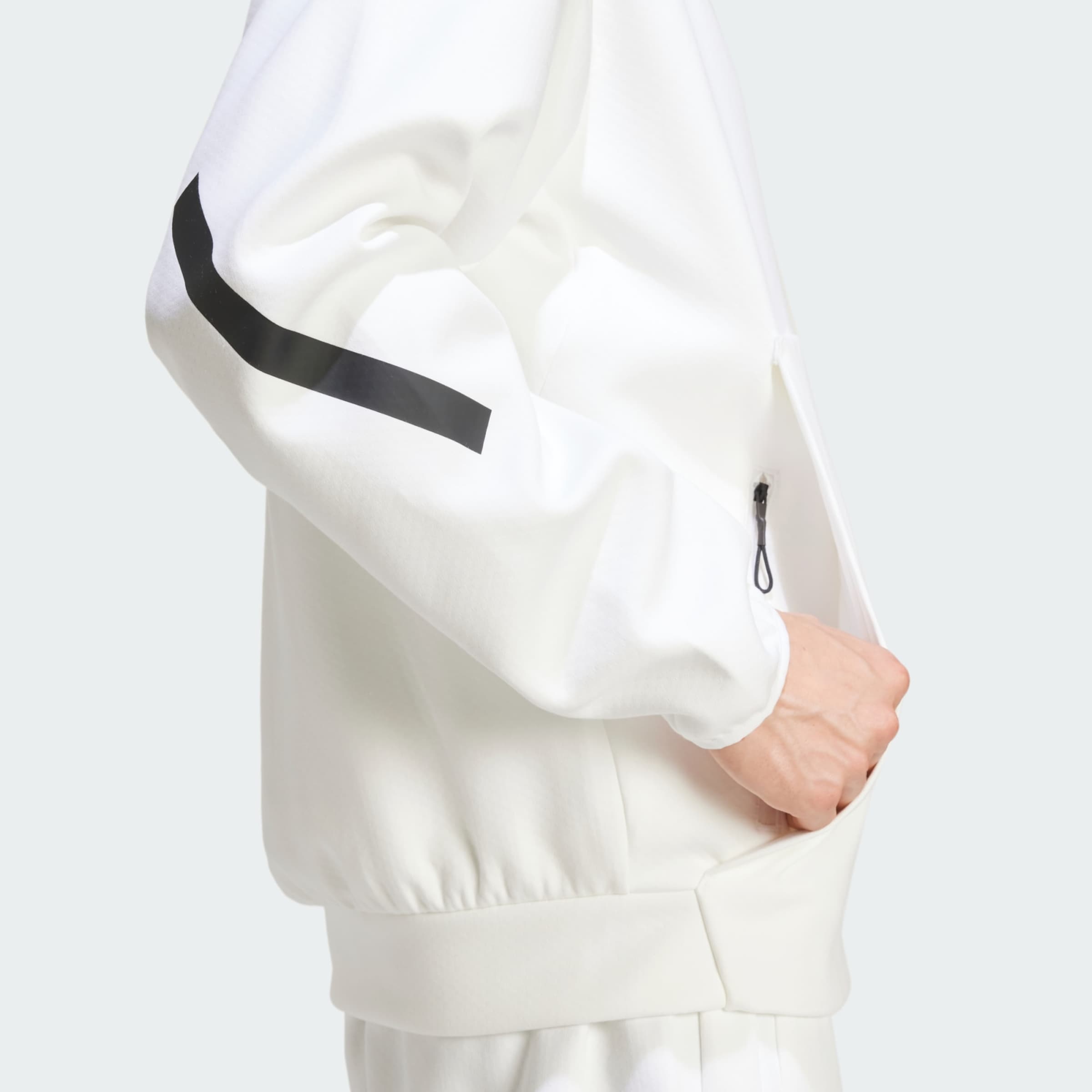 ADIDAS SPORTSWEAR Bluză cu fermoar sport 'Z.N.E.' pe Alb | ABOUT YOU