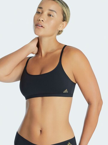 Bustier Soutien-gorge ' Scoop Bralette - Sport Active Micro Body Fit ' ADIDAS SPORTSWEAR en noir : devant