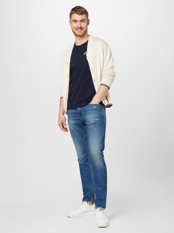 Tommy Jeans Tričko 'LETTERMAN' – modrá