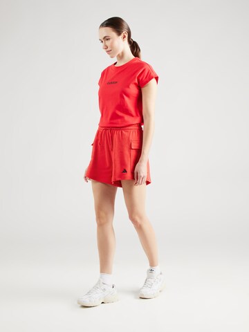 ADIDAS SPORTSWEAR Loose fit Sports trousers 'Essentials' in Red