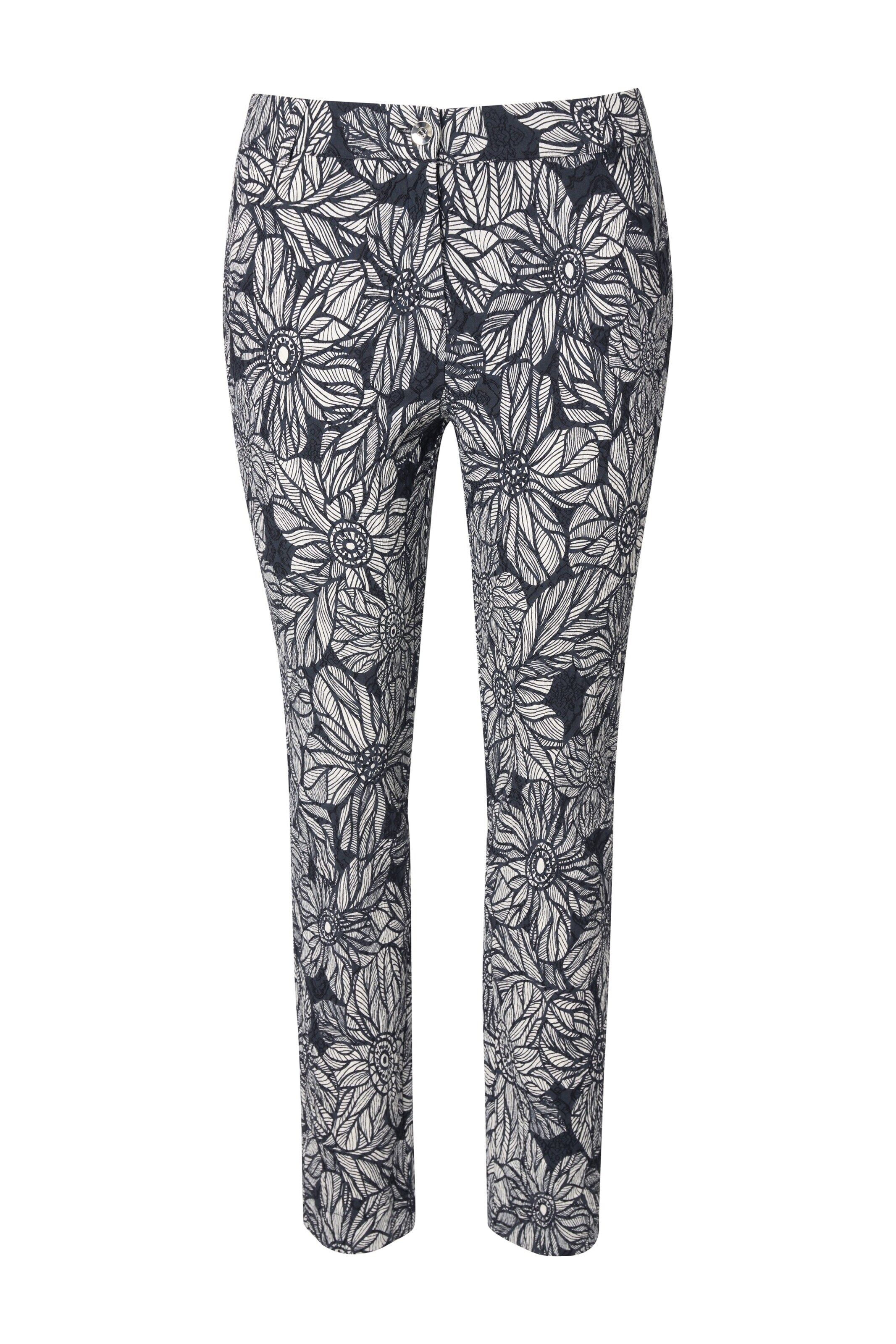 Ulla Popken Slimfit Broek in Wit: voorkant