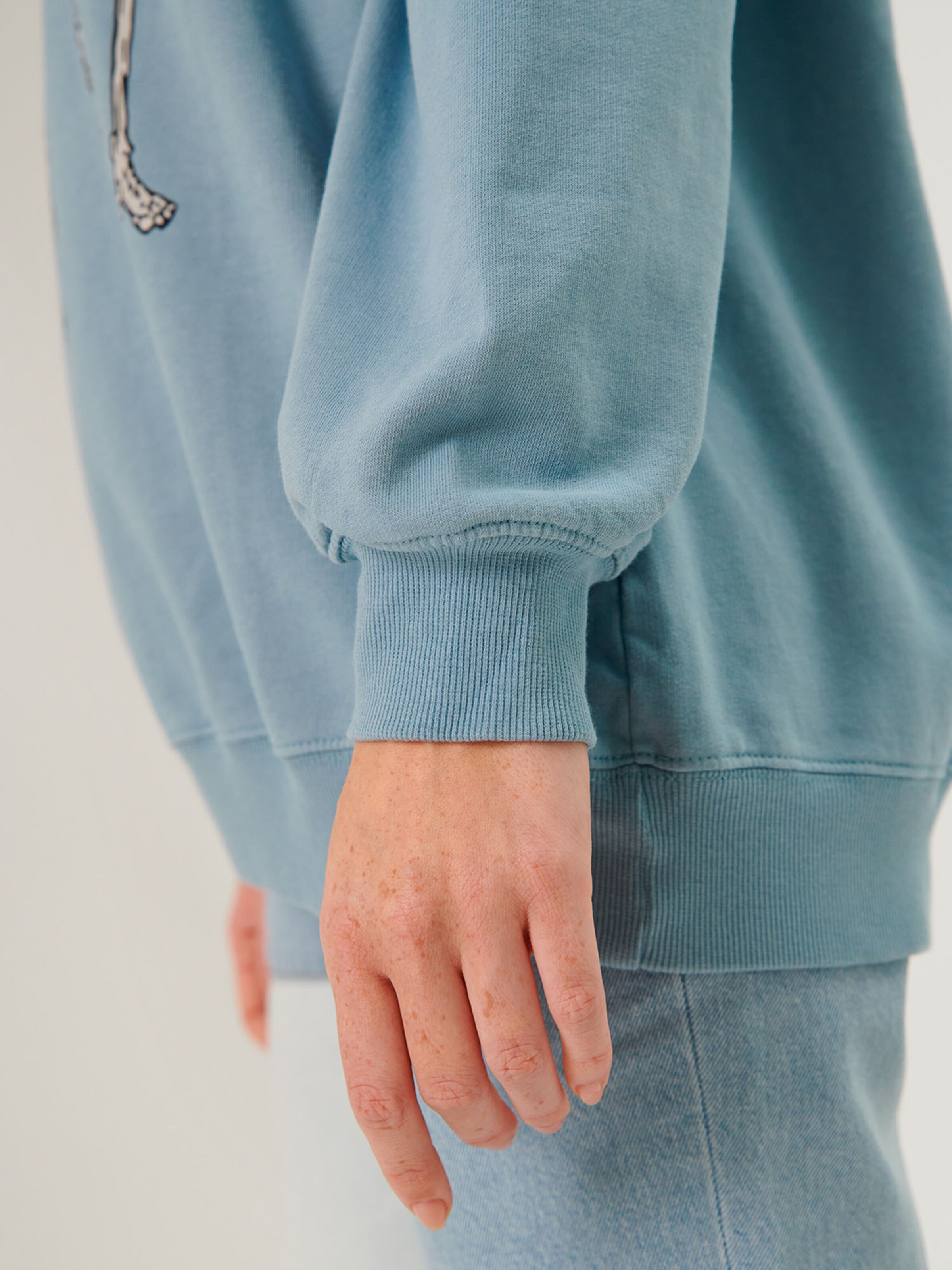 Frauen Große Größen x Swalina&Linus Sweatshirt 'Hamza' (GOTS) in Blau - EG00074 Frauen Große Größen x Swalina&Linus Sweatshirt 'Hamza' (GOTS) in Blau - EG00074