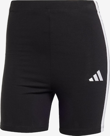 melns ADIDAS SPORTSWEAR Šaurs Sporta bikses 'Essentials': no priekšpuses