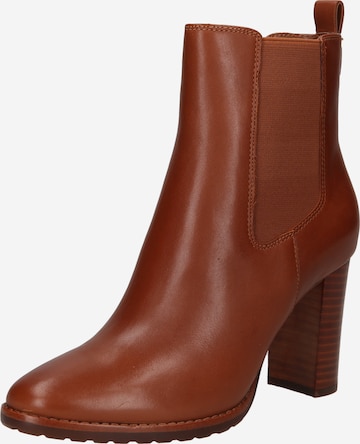 Lauren Ralph Lauren Chelsea boots in Bruin: voorkant