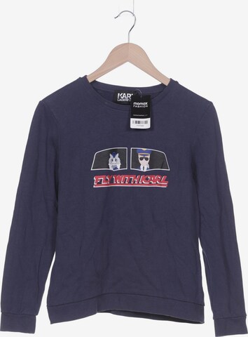 Karl Lagerfeld Sweatshirt & Zip-Up Hoodie in S in Blue: front