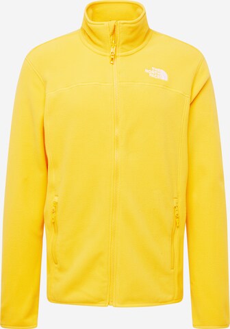 Jachetă  fleece funcțională '100 GLACIER' de la THE NORTH FACE pe galben: față