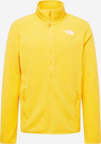 THE NORTH FACE Athletic Fleece Jacket '100 GLACIER' in Yellow: front