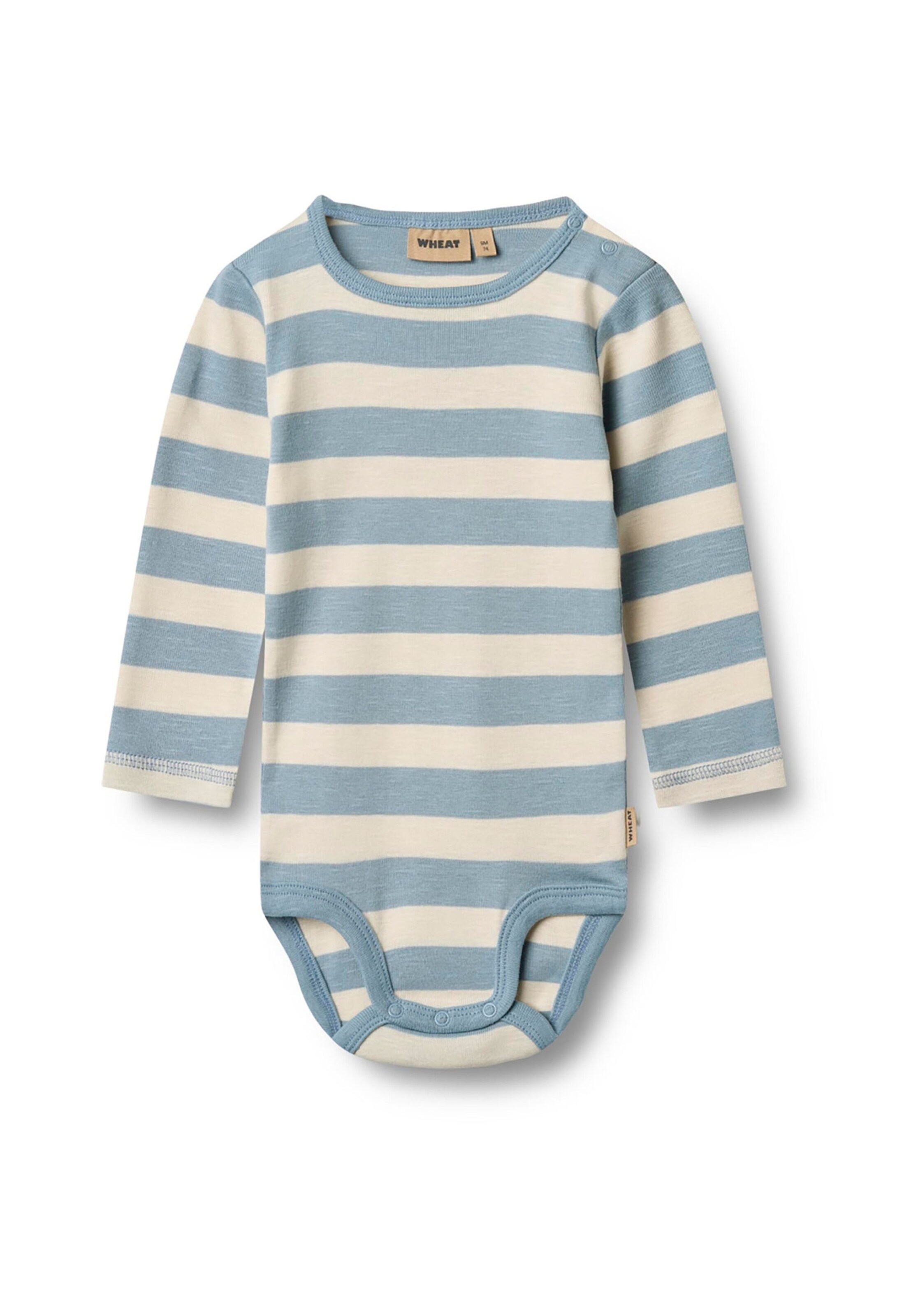 Tutina / body per bambino 'Freddie' di WHEAT in blu: frontale