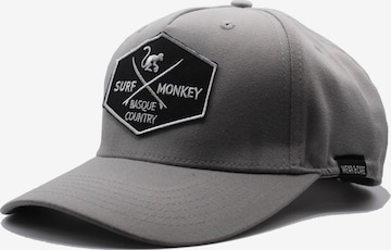 Cappello da baseball sportivo di Surf Monkey in grigio: frontale