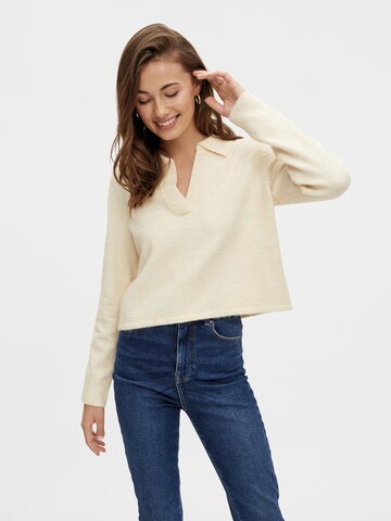 PIECES Pullover 'Flavia' i beige: forside