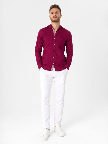 Moxx Paris Slim fit Overhemd in Rood