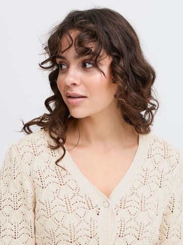 Fransa Knit cardigan ' FRKATELEEN CAR 2 ' in Beige