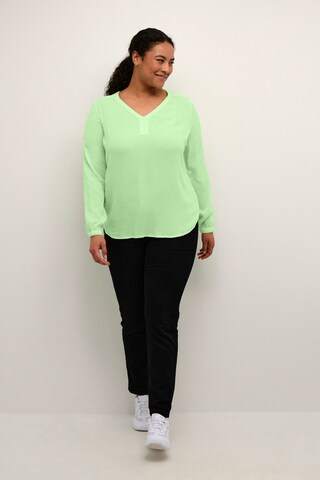 KAFFE CURVE Blouse 'Ami' in Green