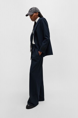 HUGO Wide Leg Hose 'Hemmes' in Blau