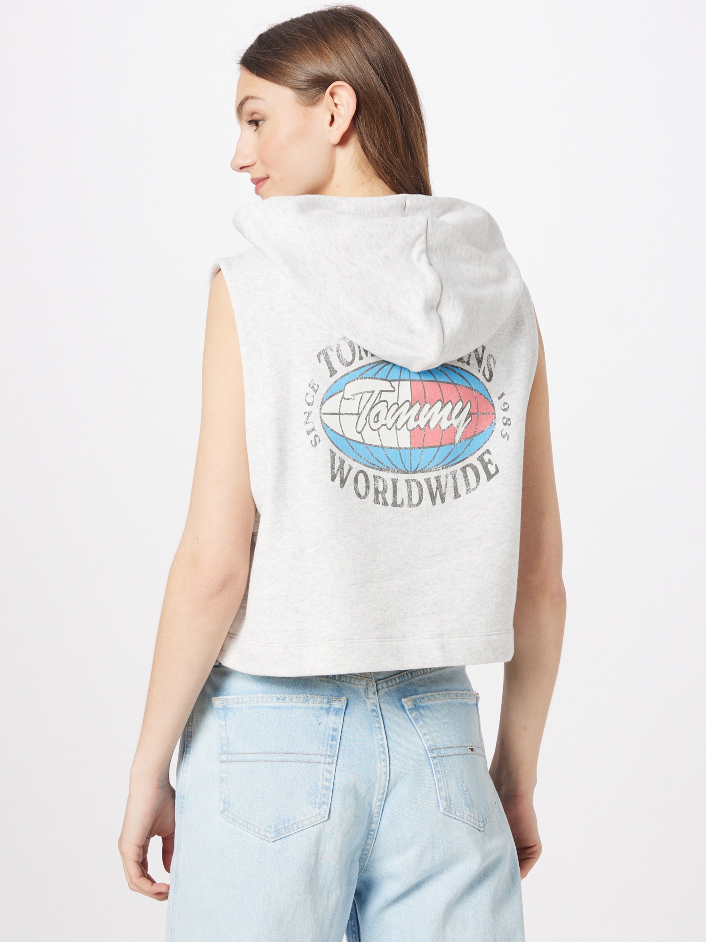 Frauen Sweat Tommy Jeans Sweatshirt in Graumeliert - LQ78177 Frauen Sweat Tommy Jeans Sweatshirt in Graumeliert - LQ78177