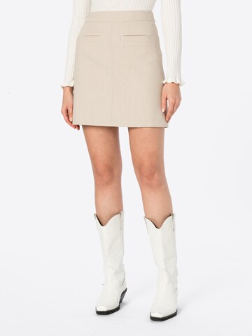 Warehouse Rok in Beige: voorkant