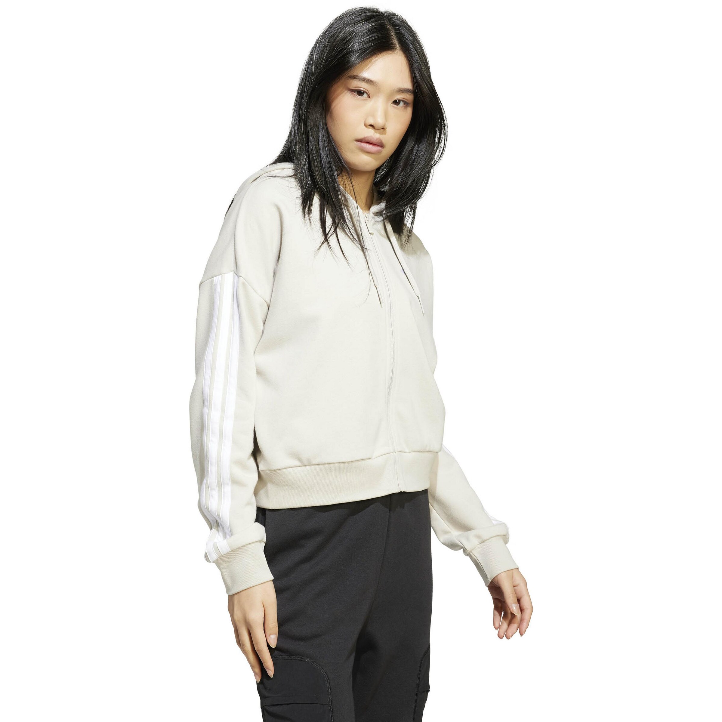 ADIDAS SPORTSWEAR Sportsweatjacke 'Essentials' in Weiß