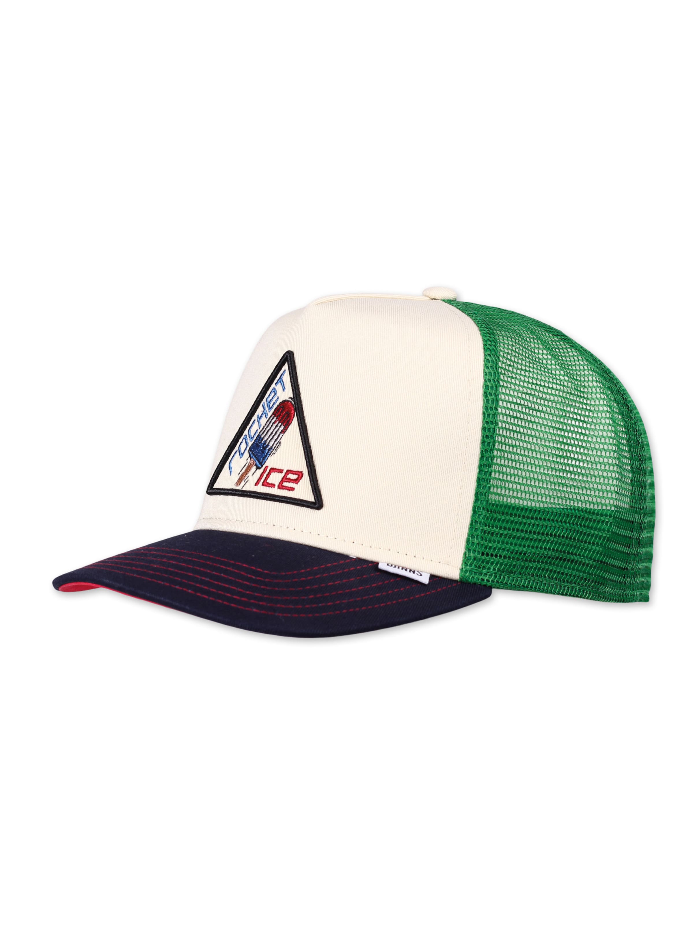 Cappello da baseball 'Food Rocket Ice' di DJINNS in verde: frontale