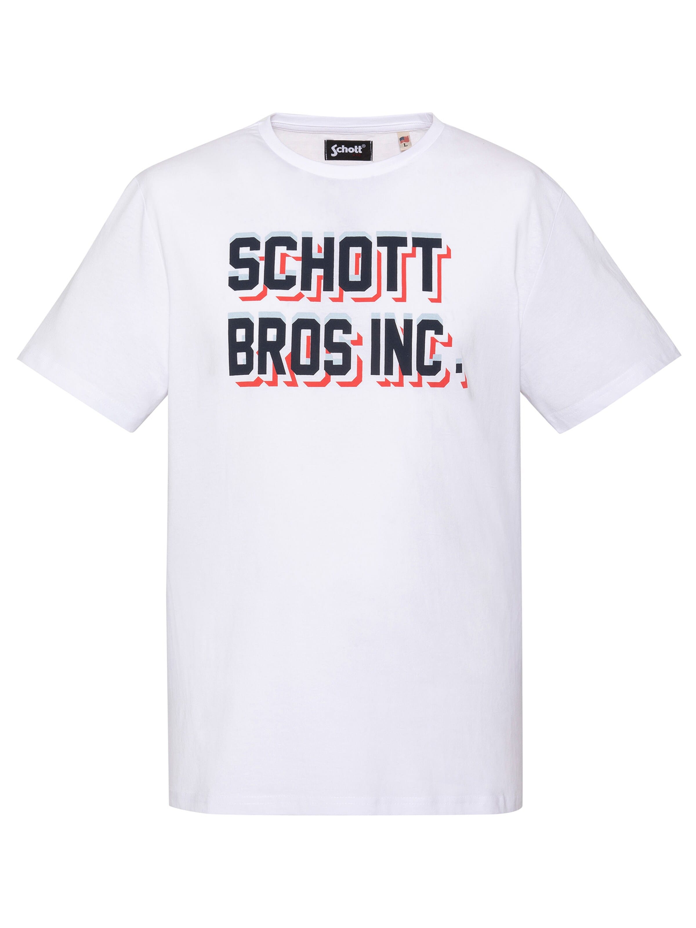 T-Shirt Schott NYC en blanc : devant