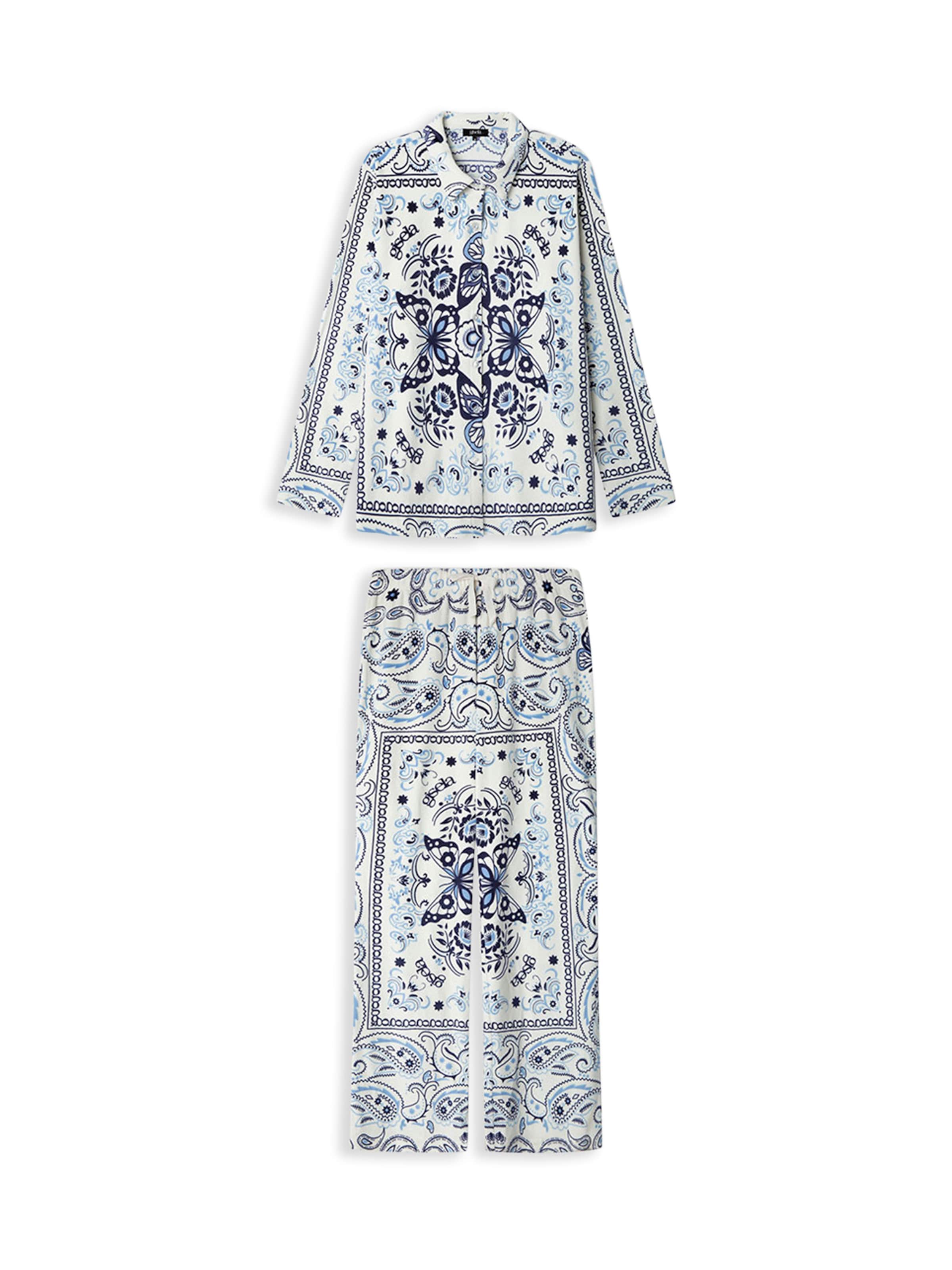 Gisela Pyjama 'Set' in Wit: voorkant