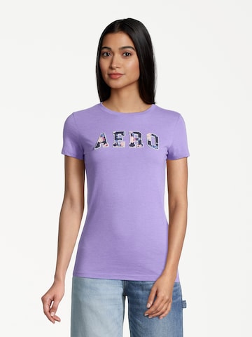 T-shirt AÉROPOSTALE en violet : devant