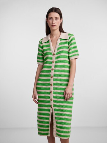 Y.A.S Knitted dress 'Croc' in Green