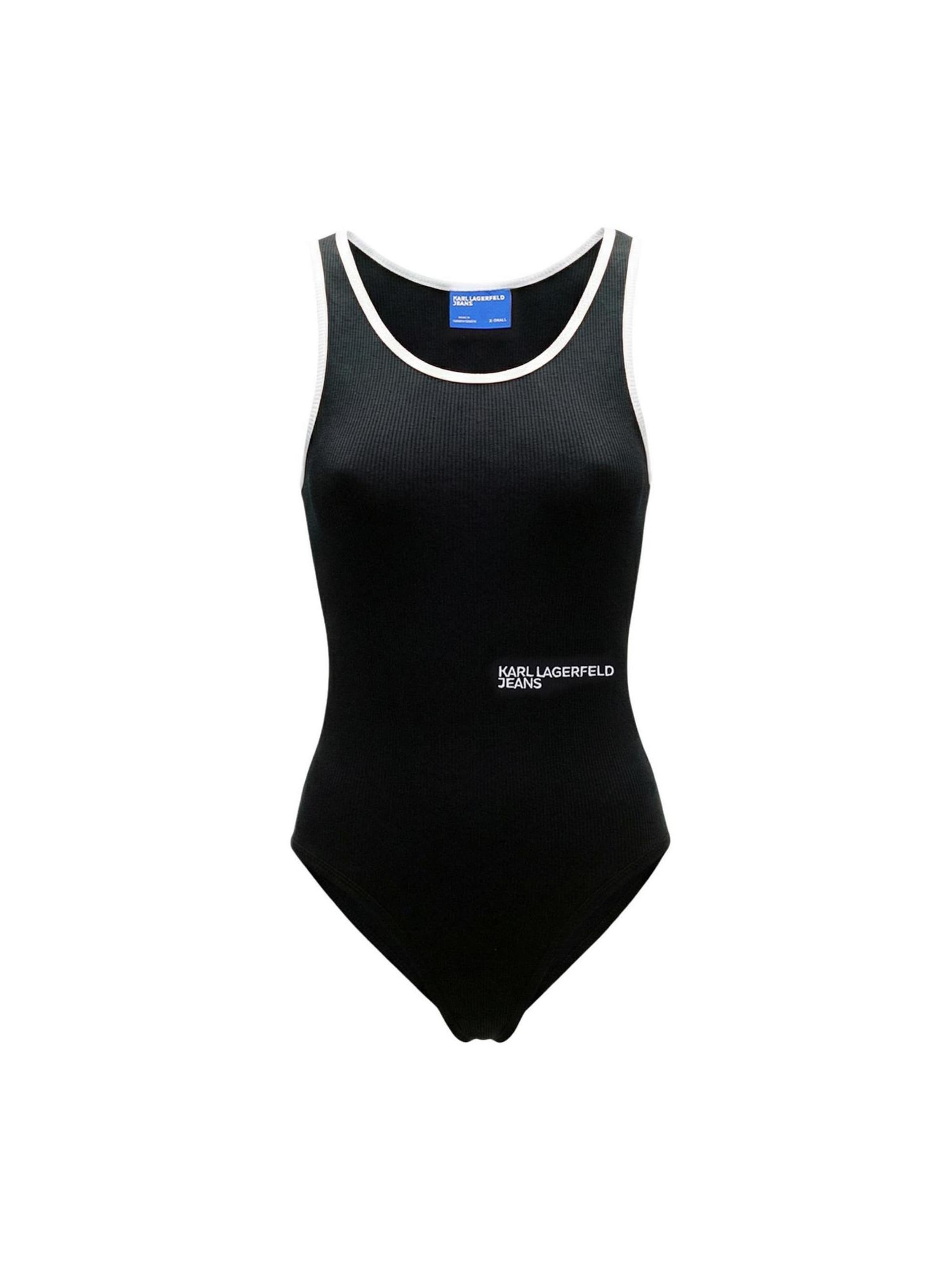 Body 'KLJ Ribbed A2W17021' in XS KARL LAGERFELD JEANS di colore nero, Visualizzazione prodotti