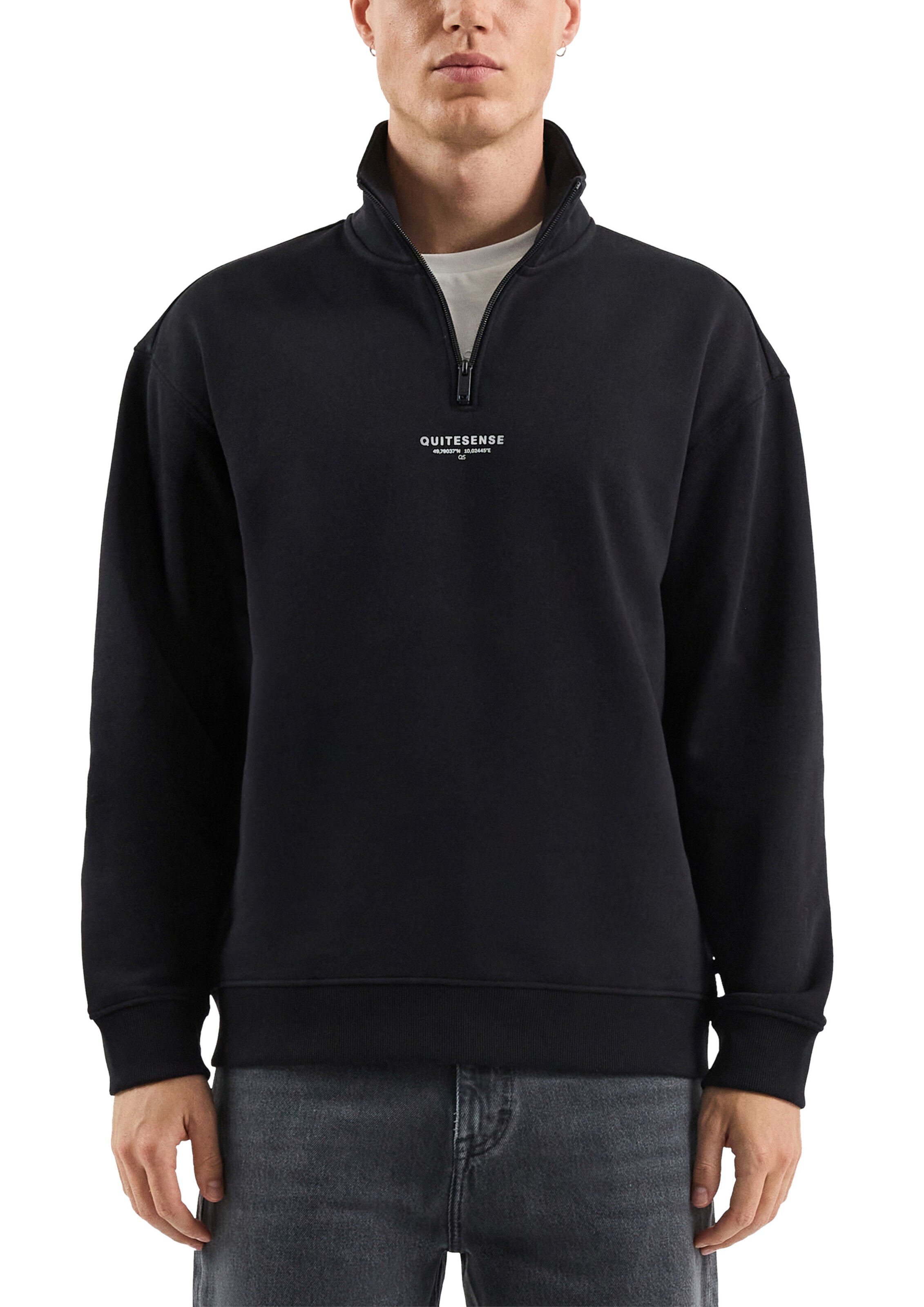 QS Sweatshirt in Schwarz
