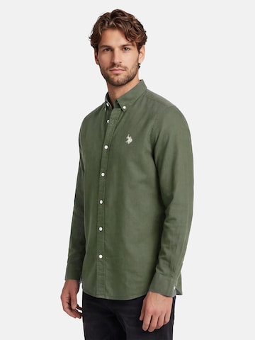 U.S. POLO ASSN. Regular fit Button Up Shirt in Green