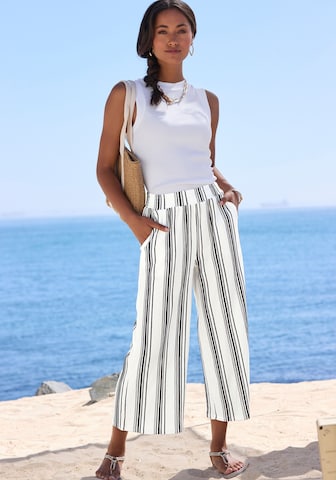 LASCANA Wide Leg Hose in Weiß